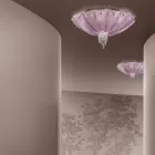 Håndlavet venetiansk glas- og metalloftslampe lavet i Italien - Fabiana Viadurini