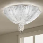 Håndlavet venetiansk glas- og metalloftslampe lavet i Italien - Fabiana Viadurini