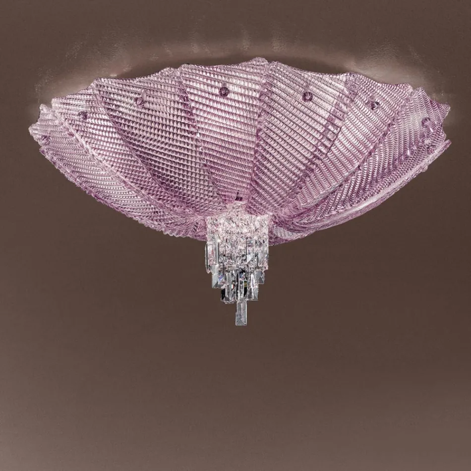 Håndlavet venetiansk glas- og metalloftslampe lavet i Italien - Fabiana Viadurini