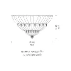 Klassisk loftslampe i Venedig glas og metal Fremstillet i Italien - Fabiana Viadurini