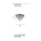 Klassisk guld metal loftslampe og luksus krystal pendler - Jerome Viadurini