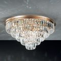 Klassisk guld metal loftslampe og luksus krystal pendler - Jerome