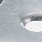 Loftlampe med flad glasplade med sænkning Lavet i Italien - Kora Viadurini