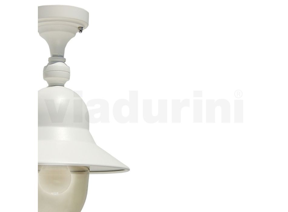 Vintage stil aluminium udendørs loftslampe lavet i Italien - Cassandra Viadurini