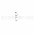 Udendørs loftslampe i støbt aluminium lavet i Italien, Anika Viadurini