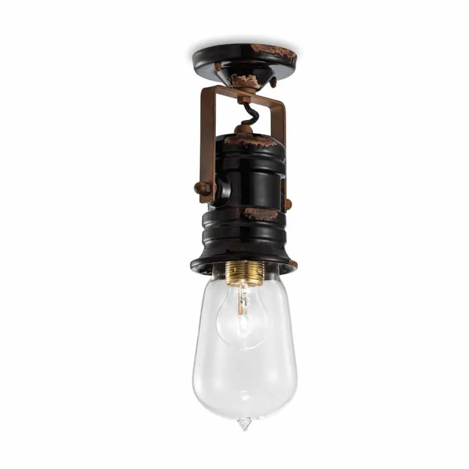 Loft lampe keramiske spotlight loftet, glas og metal Bryanna Viadurini