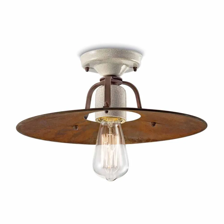 Loft lys lavet af keramik og metal vintage Elaine Ferroluce Viadurini