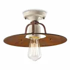 Loft lys lavet af keramik og metal vintage Elaine Ferroluce Viadurini