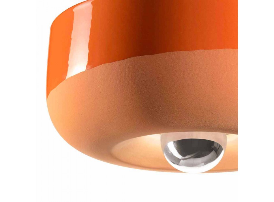 Loftslampe i vintage design i farvet keramik fremstillet i Italien - Bellota Viadurini