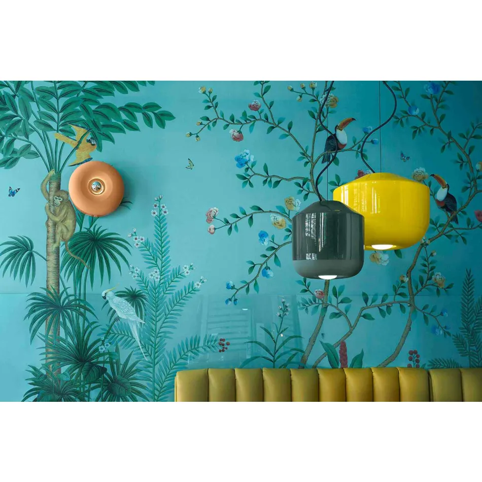 Loftslampe i vintage design i farvet keramik fremstillet i Italien - Bellota Viadurini