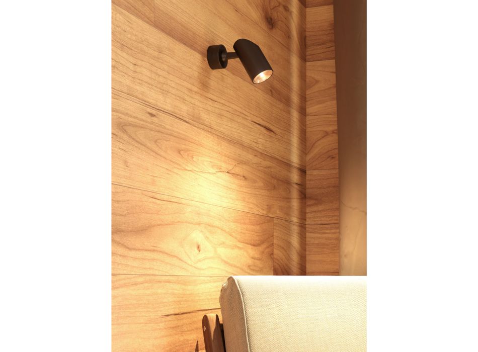 Justerbar spotlight loftslampe i hvid eller sort aluminium 4 stk - Lazzaro Viadurini