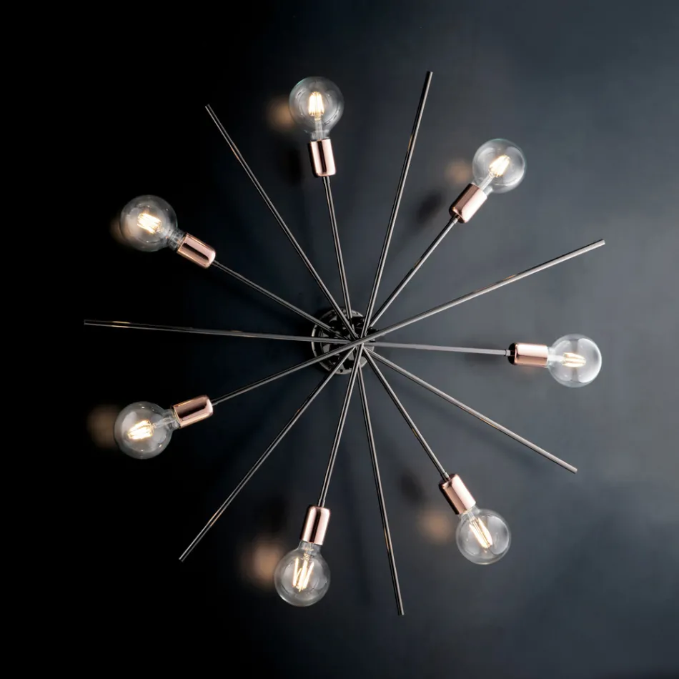 Loftslamper i jern, fremstillet i Italien til indendørs indretning - Holland Viadurini