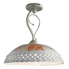 Perforeret og dekoreret håndlavet keramisk krog Loftslampe - Verona Viadurini