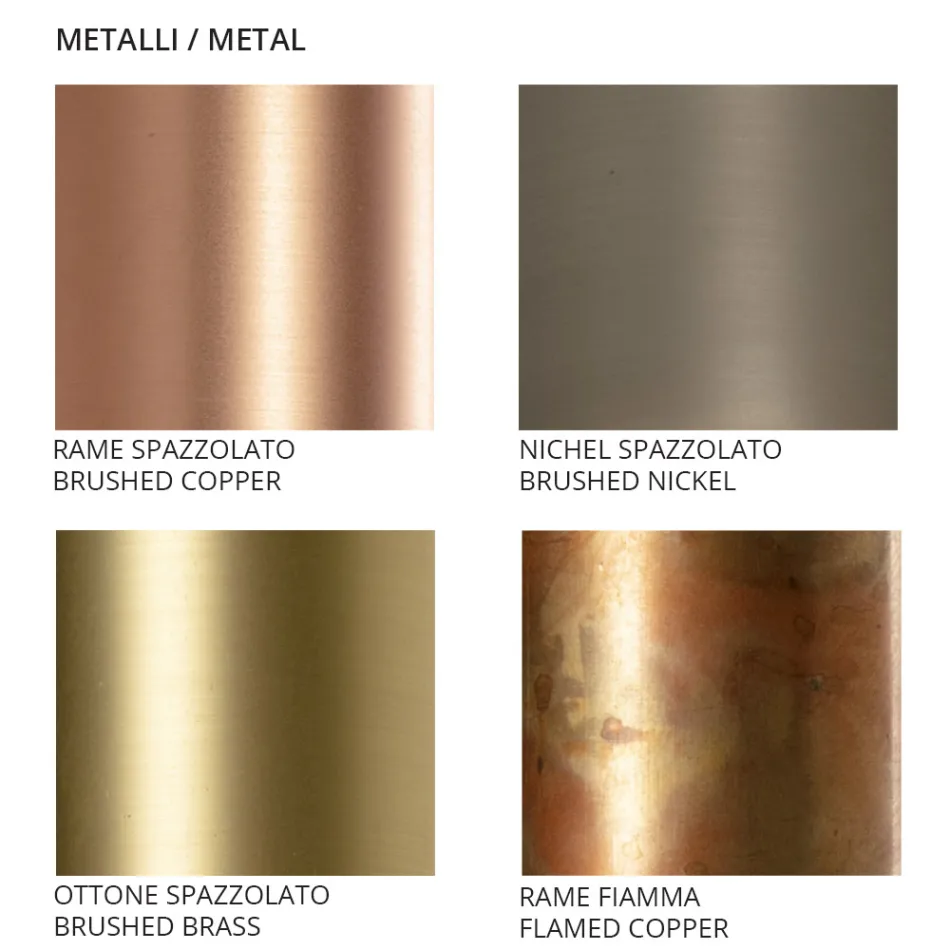 Loftslampe i keramik og børstet messing håndlavet i Italien - Toscot Match Viadurini