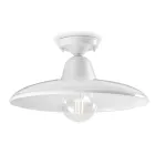 Industrielt vintage design sort keramik og jern loftslampe - Bew Viadurini