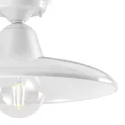 Industrielt vintage design sort keramik og jern loftslampe - Bew Viadurini