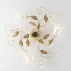 Elfenbenslakeret loftslampe i jern, fremstillet i Italien til indretning - Marrakech Viadurini