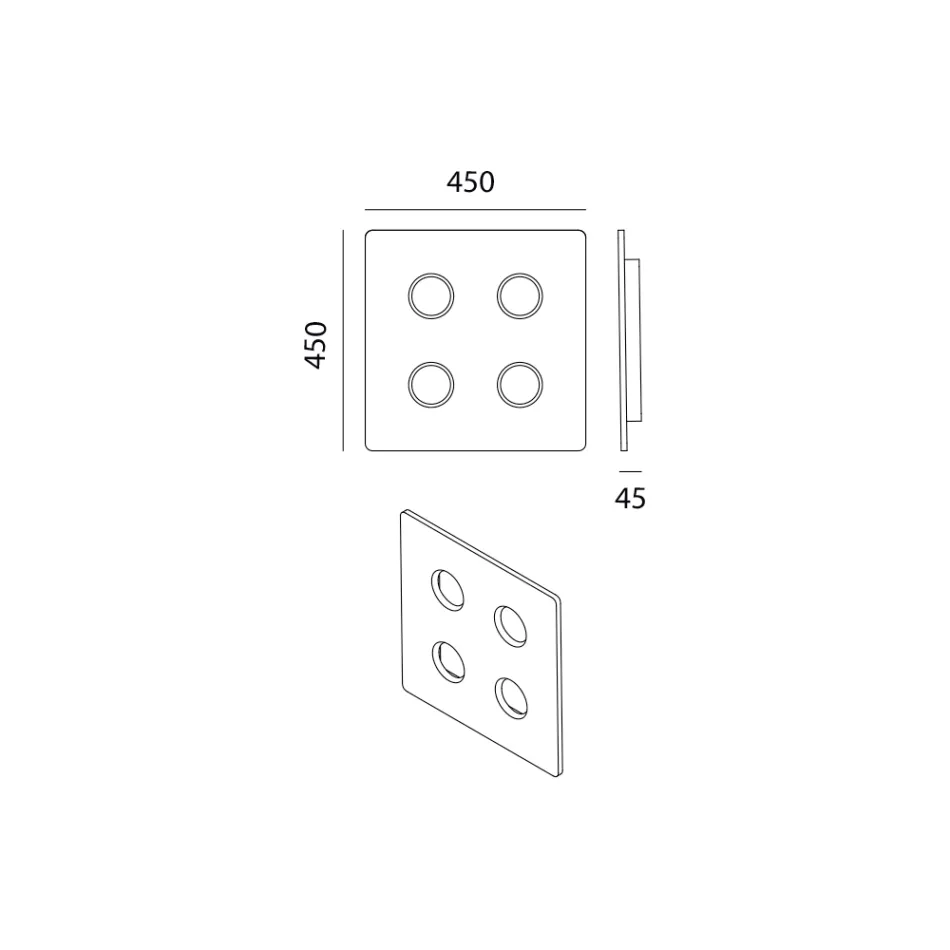 Glaseret toscansk Majolica loftslampe fremstillet i Italien - Toscot Vivaldi Viadurini