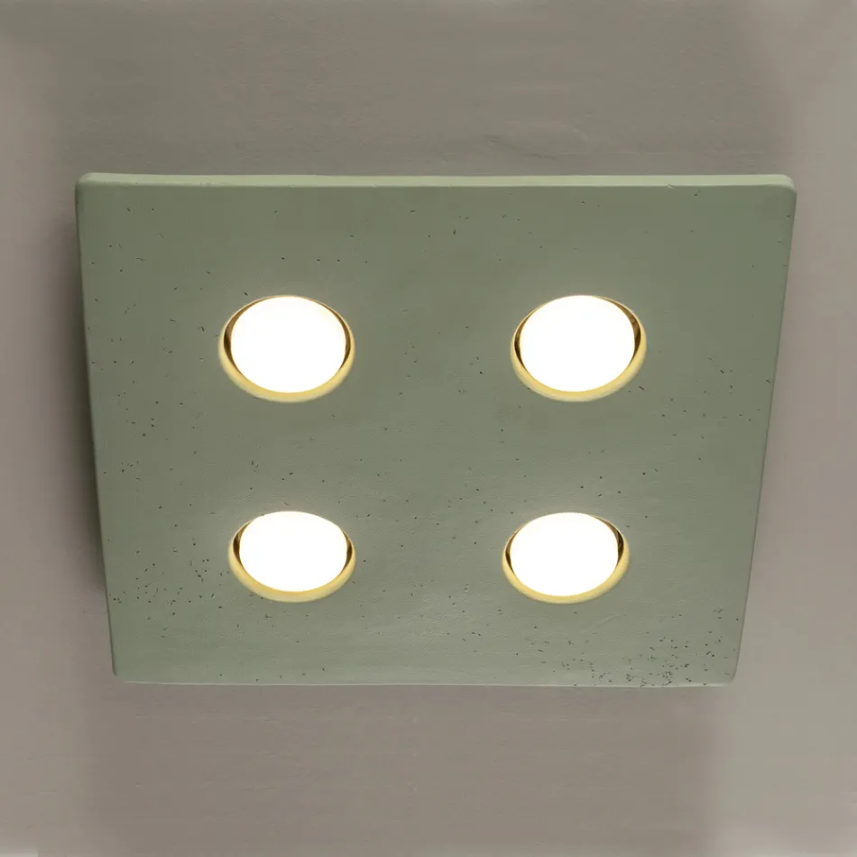 Glaseret toscansk Majolica loftslampe fremstillet i Italien - Toscot Vivaldi Viadurini