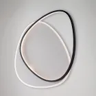 Ophiuchus sort-hvid LED-metalloftlampe til indendørs belysning Viadurini