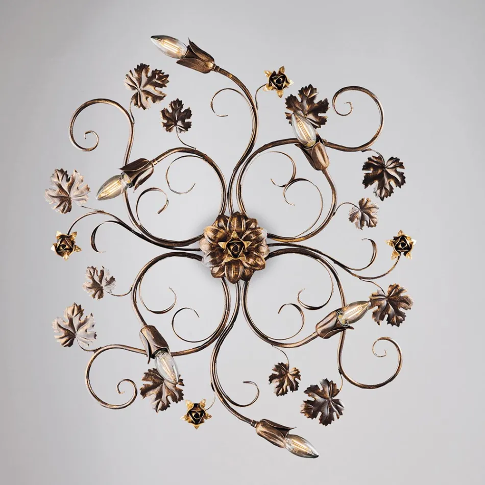 Italiensk fremstillet forkromet LED-loftlampe til moderne rum – Fiore Viadurini