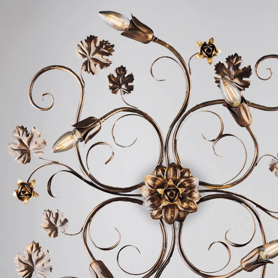 Italienskproduceret forkromet LED-loftlampe til moderne rum – Fiore Viadurini