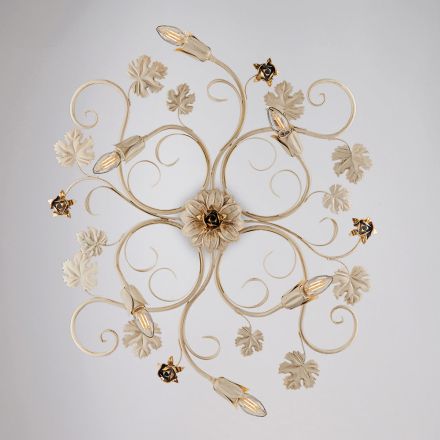 Italiensk fremstillet forkromet LED-loftlampe til moderne rum – Fiore Viadurini