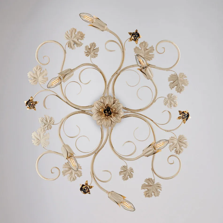 Italiensk fremstillet forkromet LED-loftlampe til moderne rum – Fiore Viadurini