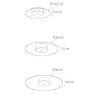 Metal loftslampe med mikroprikket plexiglas diffuser - Nora Viadurini