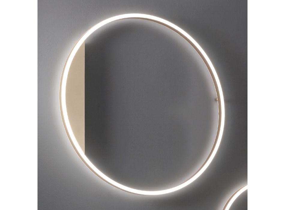 Guld eller sølv malet metal loftslampe med dæmpbar LED - Libra Viadurini
