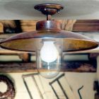 Brass loftslampe af Aldo Bernardi Nabucco kobber og glas Viadurini
