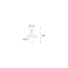 Vintage messing udendørs loftslampe, klart glas IP44 - Elfico Viadurini