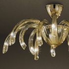 Venetiansk glas- og metalloftslampe Håndlavet i Italien - Jason Viadurini