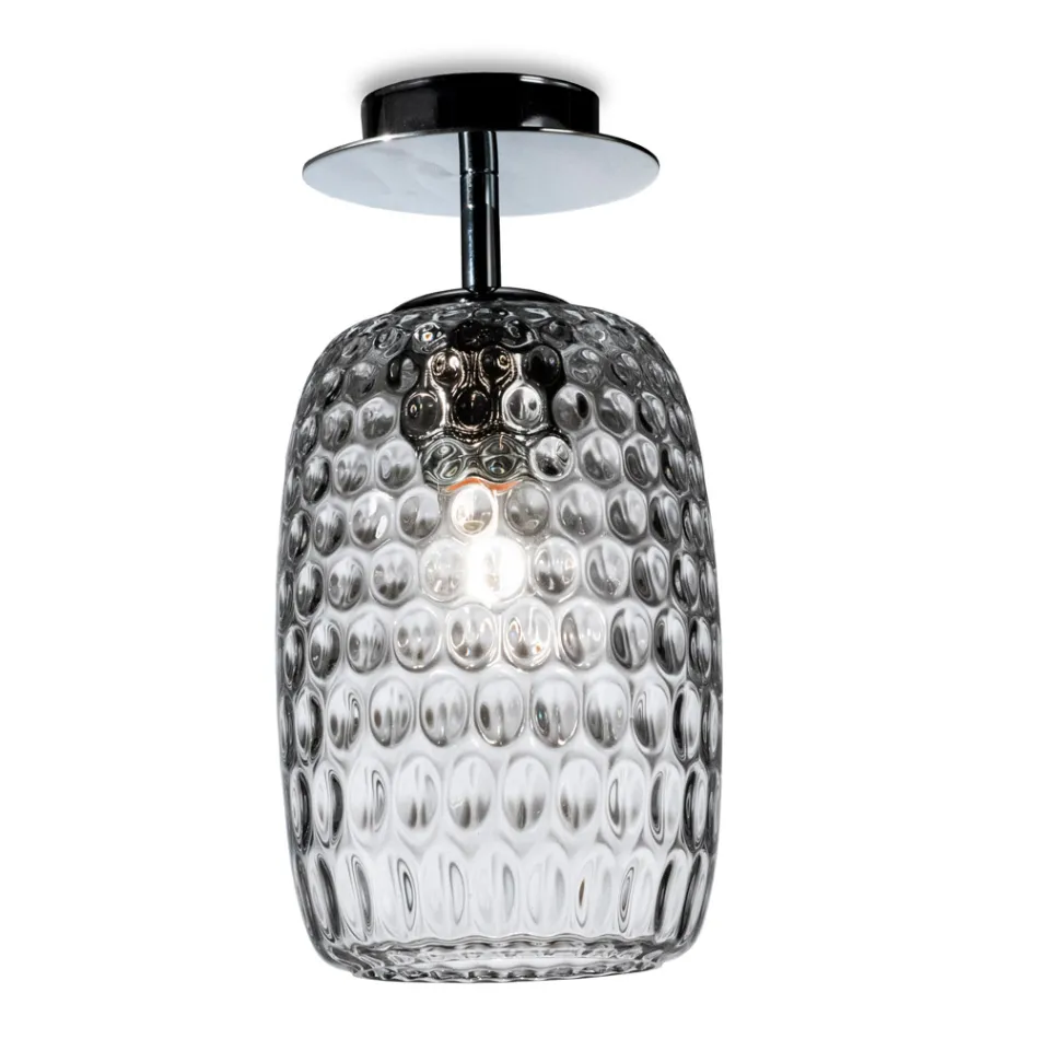 Venetiansk loftslampe i glas med forskellige finish, fremstillet i Italien - Sibilla Viadurini