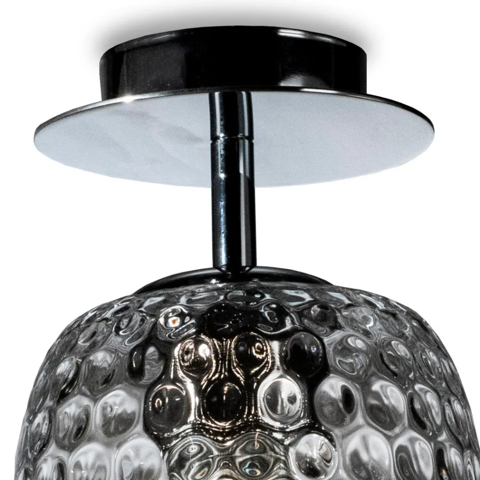 Venetiansk loftslampe i glas med forskellige finish, fremstillet i Italien - Sibilla Viadurini