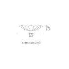 Loftslampe i venetiansk glas og hvidmetal Fremstillet i Italien - Artemide Viadurini