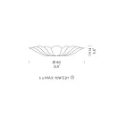 Loftslampe i venetiansk glas og hvidmetal Fremstillet i Italien - Artemide Viadurini