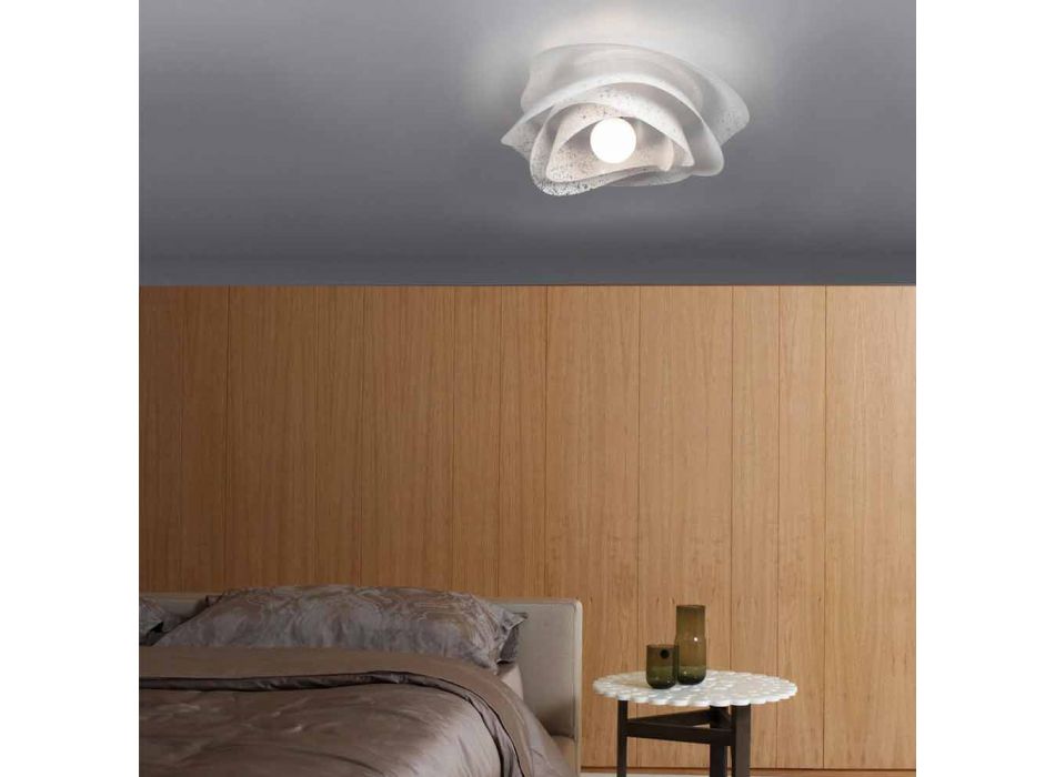 Moderne loftslampe med skyggen af ​​hvid krone diam. 40 cm, Antalya Viadurini