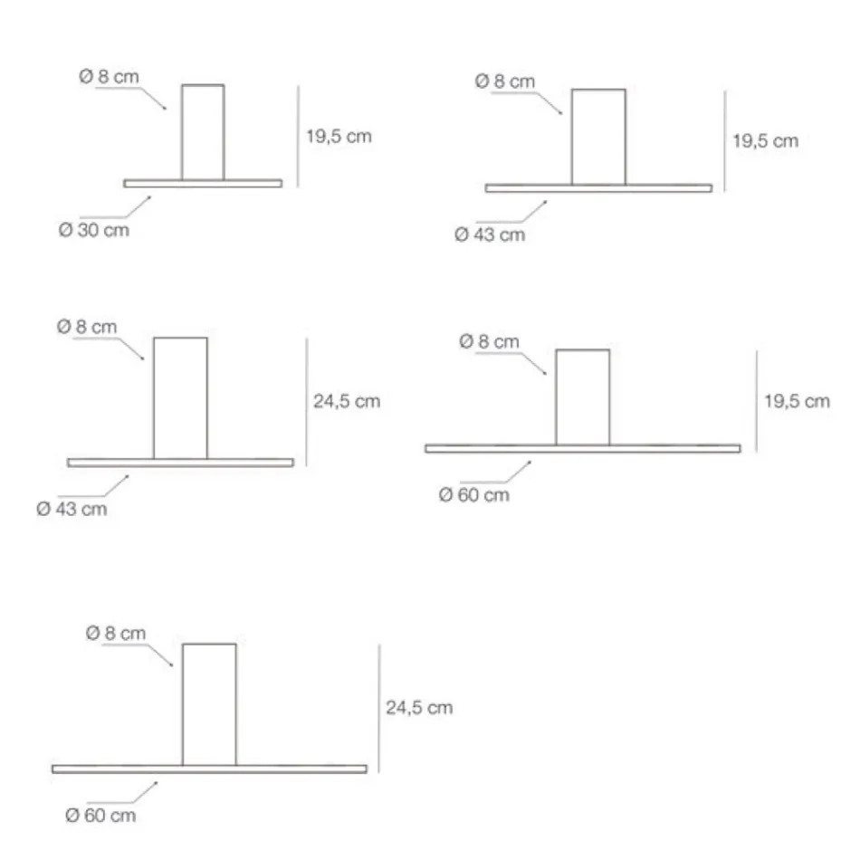 Loftlampe af metal i forskellige finish og størrelser - Lights Viadurini