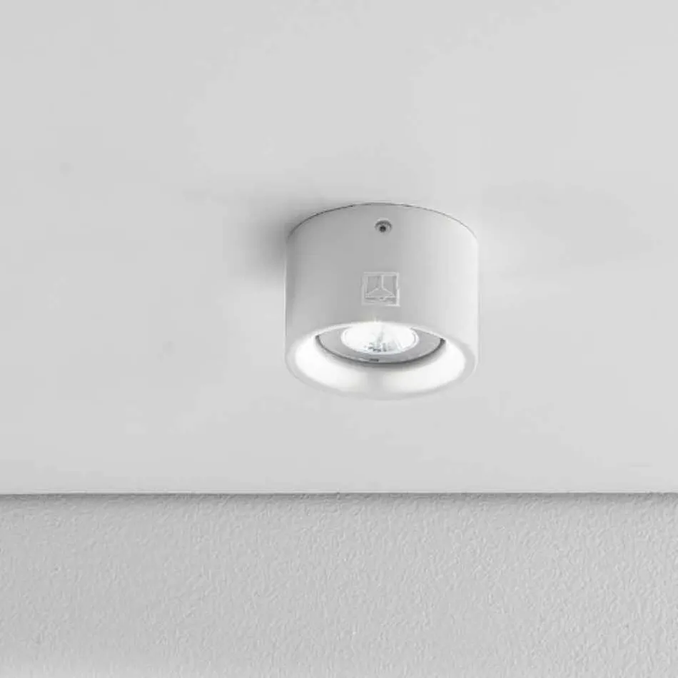 Led runde loftslampe lavet af beton eller gips Nadir 8 Aldo Bernardi Viadurini