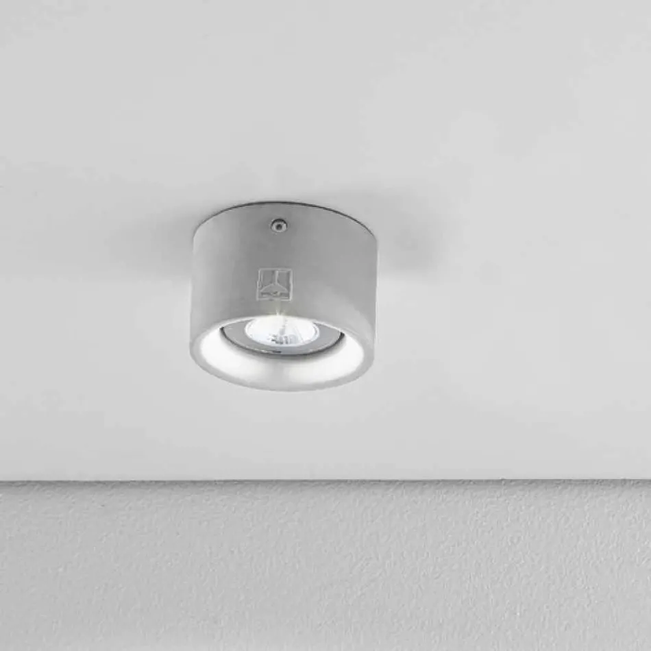 Led runde loftslampe lavet af beton eller gips Nadir 8 Aldo Bernardi Viadurini