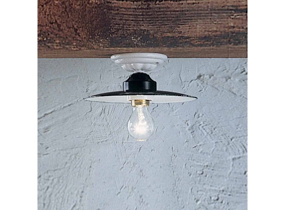 Rustik loft Round loftslampe Ferroluce keramiske Power Viadurini