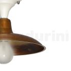 Vintage udendørs loftslampe i aluminium og messing Fremstillet i Italien - Adela Viadurini
