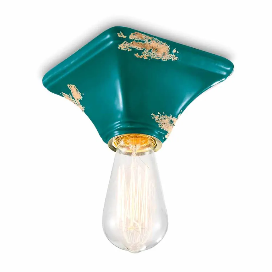 Loft keramiske vintage kvadratisk base Ashley Ferroluce Viadurini