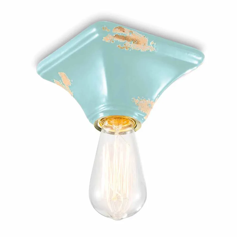 Loft keramiske vintage kvadratisk base Ashley Ferroluce Viadurini