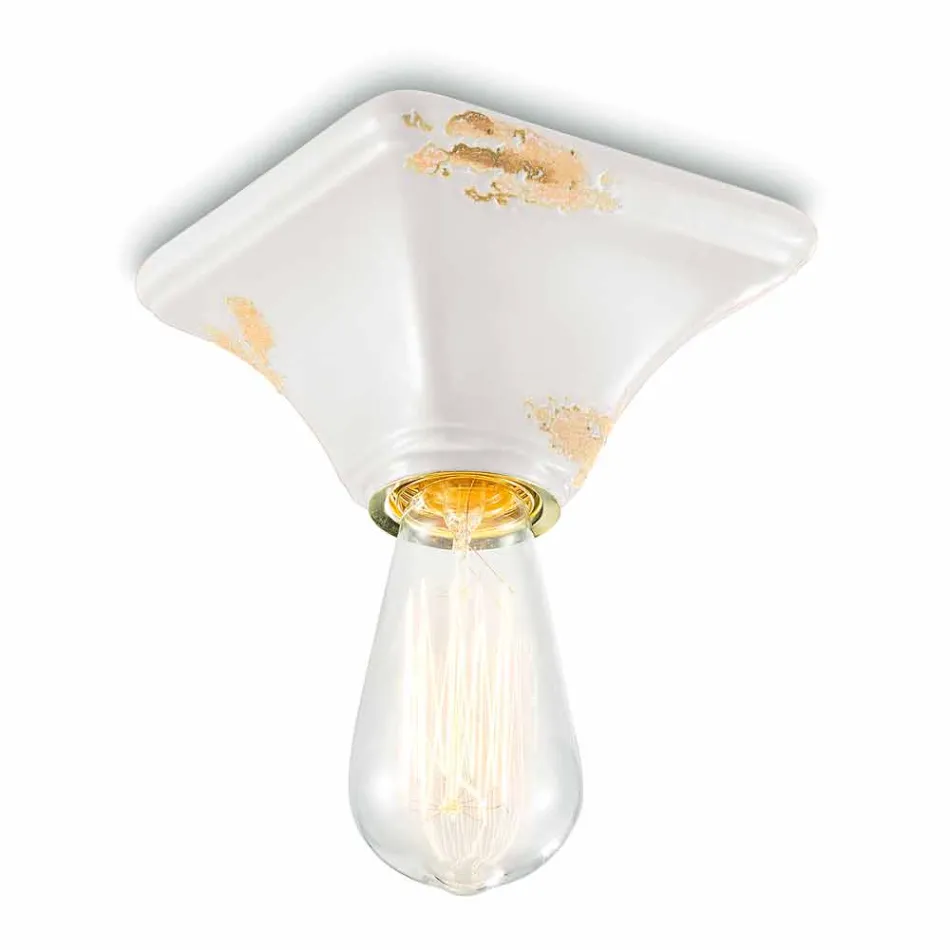 Loft keramiske vintage kvadratisk base Ashley Ferroluce Viadurini