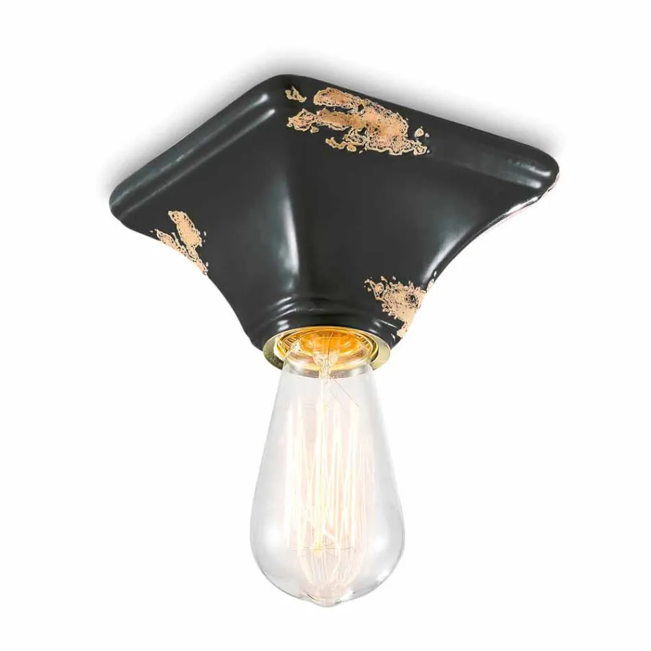 Loft keramiske vintage kvadratisk base Ashley Ferroluce Viadurini