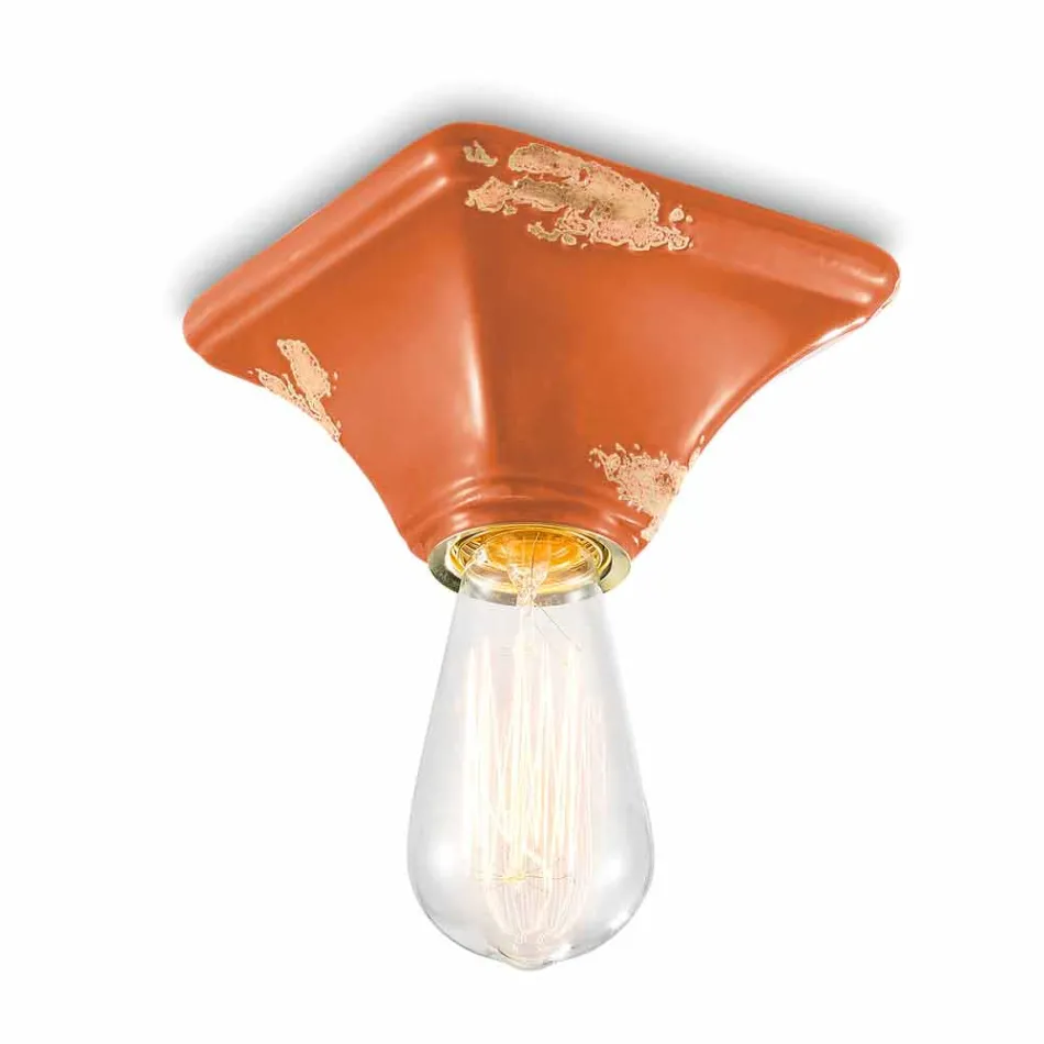 Loft keramiske vintage kvadratisk base Ashley Ferroluce Viadurini