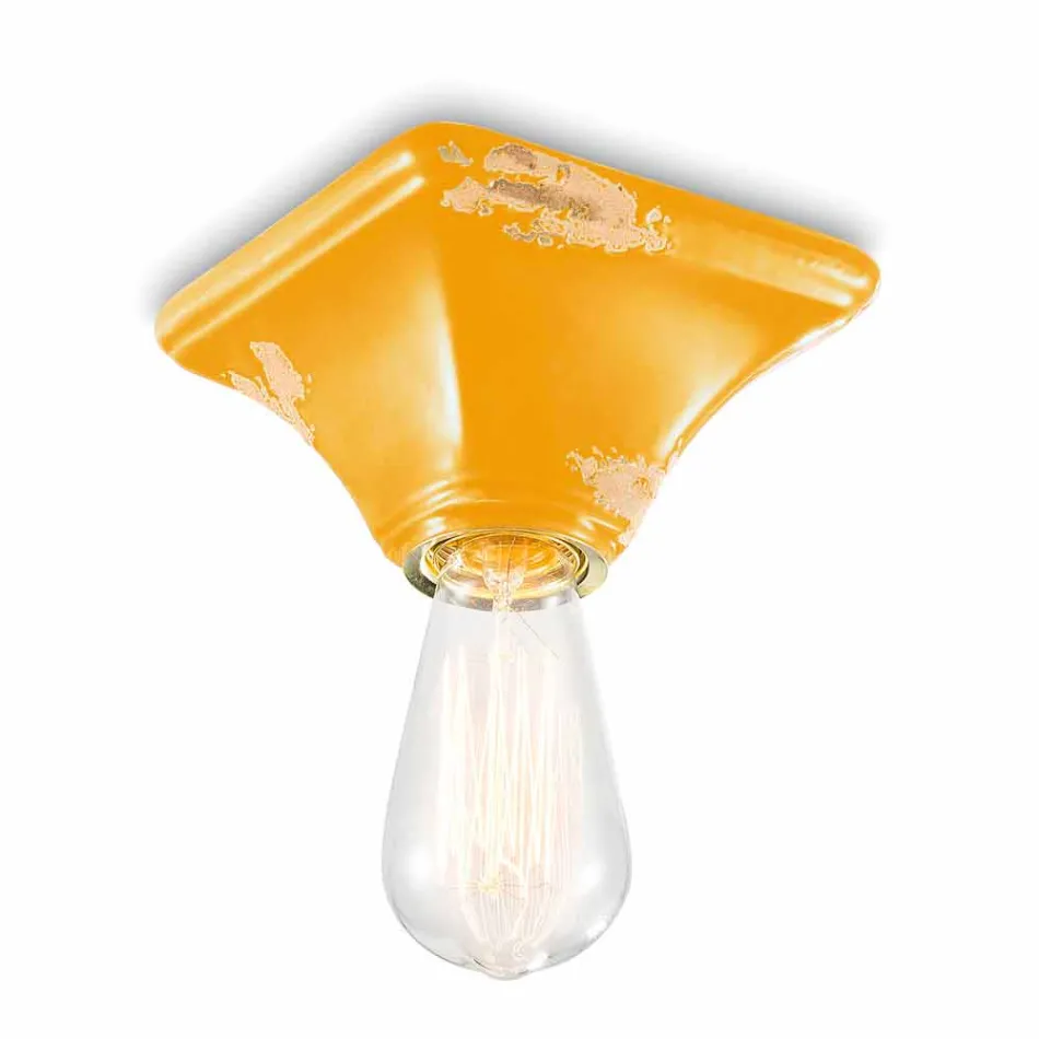 Loft keramiske vintage kvadratisk base Ashley Ferroluce Viadurini