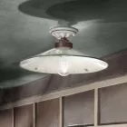 Vintage loftslampe i keramik og håndlavet jern i 3 størrelser - Asti Viadurini